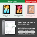 iPad Mini (7th/6th Generation) 8.3" Case, Blue - Image 3